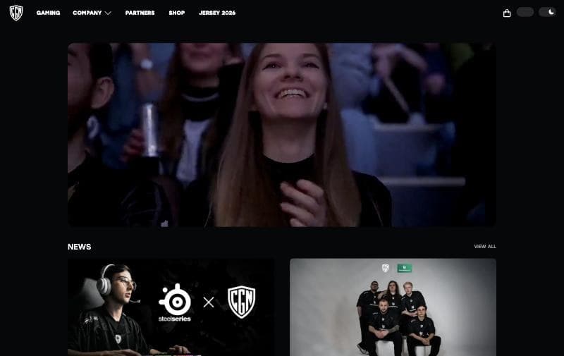Screenshot der Website cgn.gg