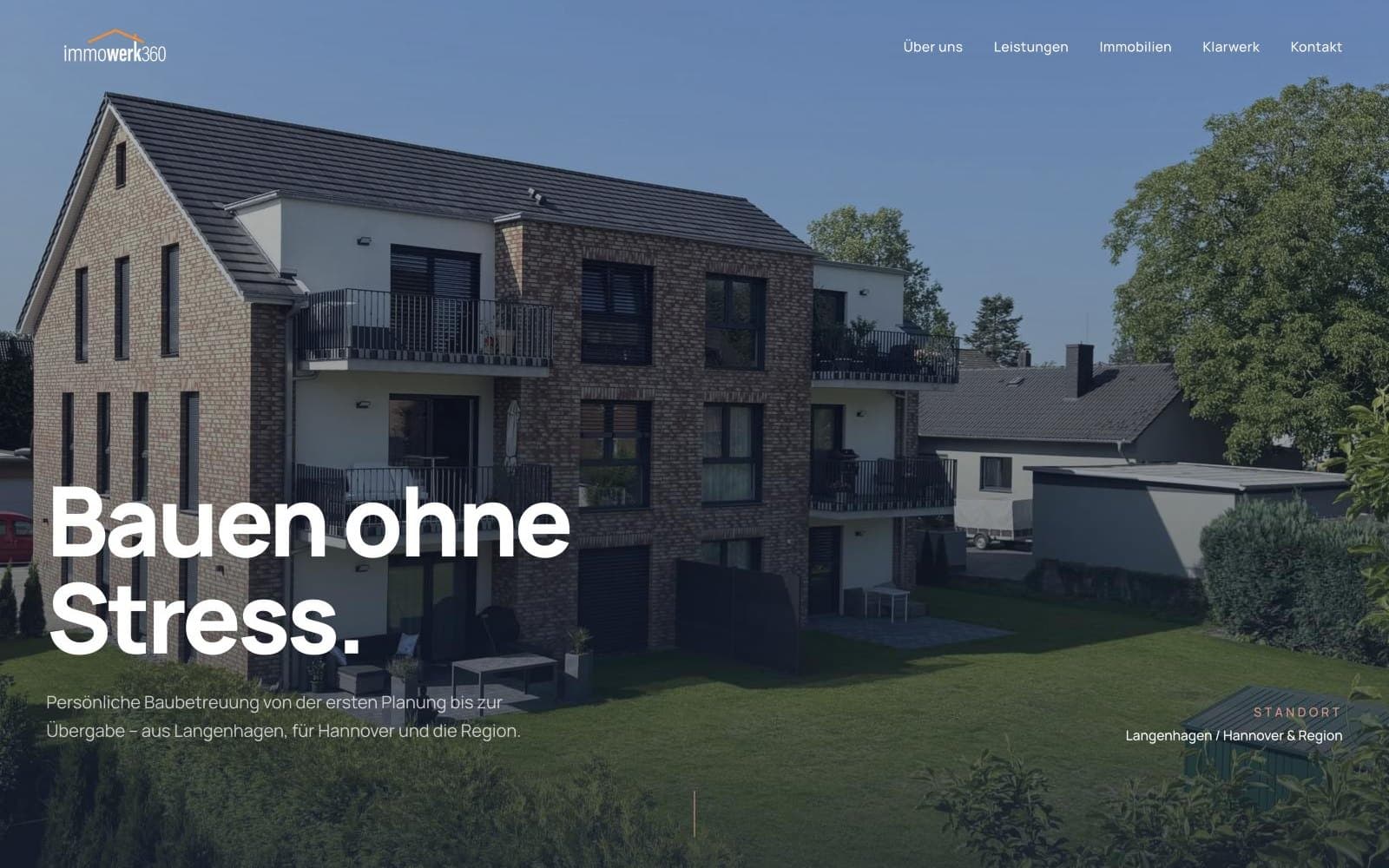 Screenshot der Website immowerk360.de